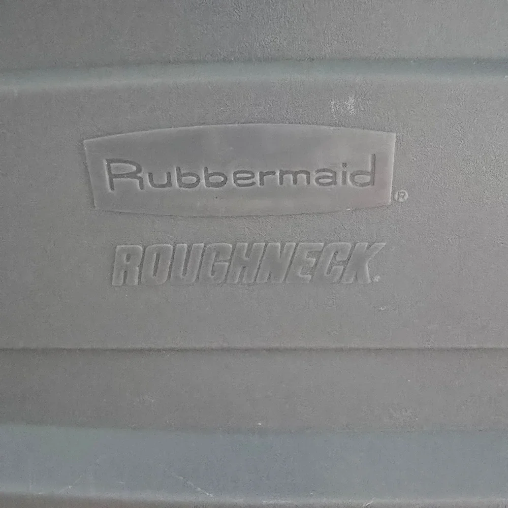 Rubbermaid Roughneck Storage Tote Small Plastic Bin Lid Blue 0475 4 Durable Home